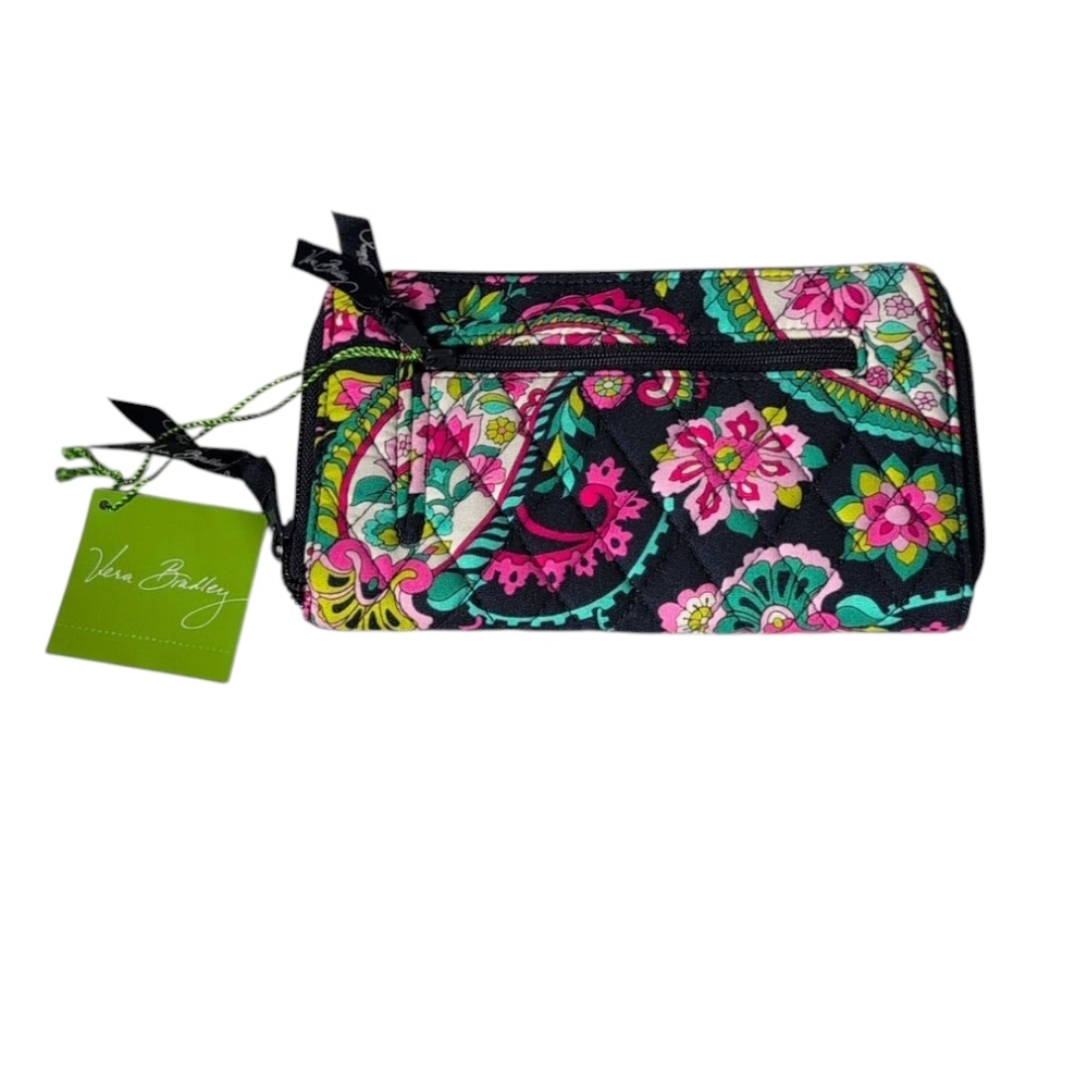 Vera Bradley Zip-Around Wallet in Petal Paisley Wristlet